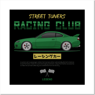 Tuner Green Silvia S15 JDM Posters and Art